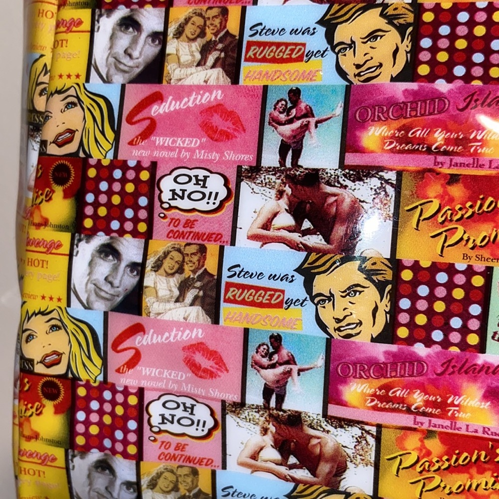 NWT Vintage Relic Collage Jelly Tote Bag Y2K Retro Comic Strip pin up vibes - Picture 13 of 15